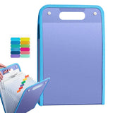 Tendula Portable File Holder Vertical A4 File Folder With 13 Pockets &Handle Expandable File Organizer Holder With Colorful Inde