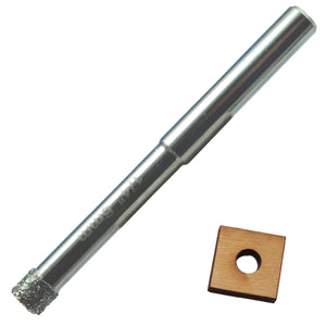 1/4 Diamond Drill Bit for Porcelain & Tile - 1/4 x 3, Diamond Tip with Guide Holds
