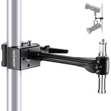 NEEWER Super Clamp with 6 Extension Arm, 5/8 Stud, 2.4 Jaw Grip Heavy Duty Crab Pole Clamp for Round Pipe Flat Surface,for Photo