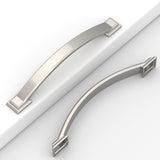 Coinkoly 10 Pack Brushed Satin Nickel Cabinet Pulls 5''(128mm) Hole Centers,Hardware for Cabinets,Kitchen Cabinet Handles,Arch C