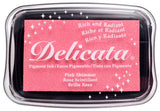 Tsukineko, Delicata, Full Size Ink Pad, Pink Shimmer