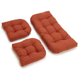 Blazing Needles Twill Settee Group Cushions, Spice, Set of 3