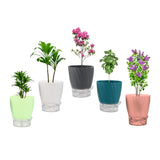 Inkulture Self Watering Flower Pots For Plants, Home Indoor & Outdoor Planters, Terrace, Garden Etc | Pack Of 05 | Multicolor | 