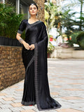 Satrani Womens Silk Saree (3431S281N_Black_1)