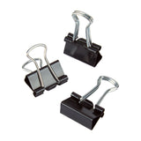 Office Depot Brand Binder Clips, Mini, 9/16 Wide, 1/4 Capacity, Black, Pack of 60