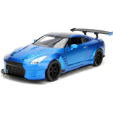 Jada Toys Fast & Furious 1:24 2009 Brians Nissan GTR R35 Ben Sopra Diecast Car, Toys for Kids and Adults Blue