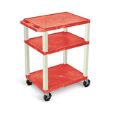 34H Av Cart - Three Shelves - Putty Legs