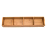 Lipper International 8884 Bamboo Wood 4Part Drawer Organizer with Removable Dividers, 171/2 x 4 x 21/2