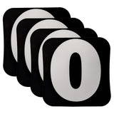 Spy Spot Mailbox Number Stickers White 3.5 x 3.5 (Number 0, Pack of 4) Reflective Mailbox Numbers for Outside, Vinyl, Waterproof
