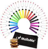 MalloMe Smores Sticks for Fire Pit - Accessories for Campfire Marshmallow Roasting Sticks Smores Kit Outdoor - Smore Skewers Hot