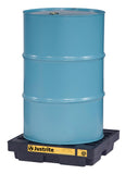 Justrite 28653 EcoPolyBlend 12 Gallon Sump, 25 x 25 x 5.5 (LXWXH) Black 1 Drum Modular Accumulation Centers