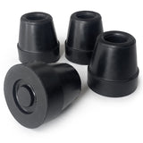 DMI Durable Replacement Quad Cane Tips, Extra Stability, NoSlip Grip, 1/2 Inch, FSA and HSA Eligible, (Pack of 4)