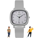 Spiky Analog Watch For Kids (Grey) | Water Resistant & Lightweight | Durable & Soft Silicone Strap | Stylish Unisex Birthday Gif