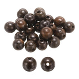 HARFINGTON 100pcs Natural Wooden Beads 6mm Grey Timber Round Polished Loose Bead Smooth Spacer Balls Beading for Jewelry Making 