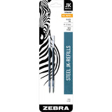 Zebra G301 Gel Refills, Medium Point, Black Ink, Pack of 2
