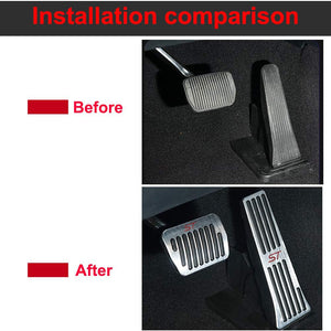 Hecotrax for Ford Explorer 2025 2024 2023 2022-2020 Aluminum Performance Pedals Set Non-Slip Accelerator and Brake Pedals Cover