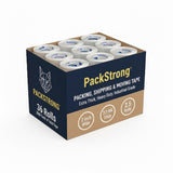 Packstrong Industrial Grade Clear Packing Tape 36 Rolls - Extra Strong - 110 Yards per Roll - 2 Wide x 3.1 mil Thick, Acrylic Ad