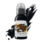 World Famous Tattoo Ink, Blackout Black Tattoo Ink Professional Tattoo Ink with High Pigment Content SkinSafe Ink in Bold S