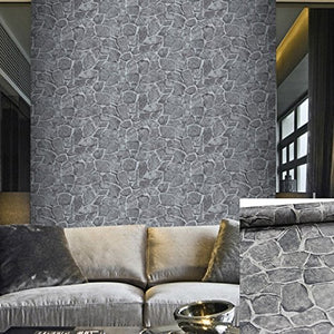 11 Yards Stone Wallpaper Peel and Stick Removable Castle Tower Rustic Contact Paper Self Adhesive Backsplash Wall Panels Decorat