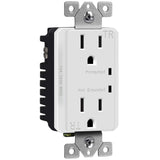 TOPGREENER Surge Protector Receptacle with Grounding Indicator, Child Safe, TamperResistant, SelfGrounding, 900 Joules, 2Pole