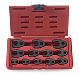 Neiko 03323A Crowfoot Wrench Set 1/2 and 3/8Drive, 12 Piece, SAE Crows Foot Wrench Sizes 5/16to 1  , Chrome-Moly Flare 