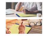 Ampad 20246 Double Sheets Pad, Narrow/Margin Pad, 8 1/2 X 11 3/4, Canary, 100 Sheets