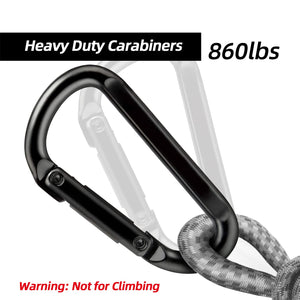 Caribeana Carabiner Clip, 860lbs, 3 Heavy Duty Carabiner, D Ring Hooks - Keychains, Camping, Hiking Accessories, Caribiniers f