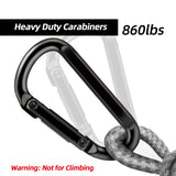 Caribeana Carabiner Clip, 860lbs, 3 Heavy Duty Carabiner, D Ring Hooks - Keychains, Camping, Hiking Accessories, Caribiniers f