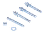 Vestil AS3834PK Concrete Anchor Four Bolt Kit, 3/8 Diameter x 3 Length