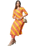 Gosriki Women'S Cotton Blend Straight Printed Kurta With Pant Set (Sumali Red-Nw-Gs_S_Red_Small),Red,,B0CGD5RGF6