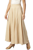 Aurelia Gold Solid Palazzos For Women'S Ethnic Bottomwear Gold Xl