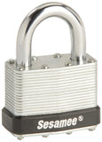 Sesamee 43111 430 Series Laminated Steel Padlock with 1-9/16 Inch Body Width, Keyed: KA1-8389, Commercial Grade, 1-Pack