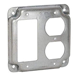HubbellRaco 915C 1 GFCI and 1 Duplex Receptacle 4Inch Square Exposed Work Cover