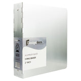 JAM PAPER Aluminium 2 inch Binders Silver Aluminum 3 Ring Binder Sold Individually