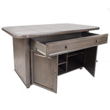 Sunset Trading Shades Of Gray Kitchen Island - Grey Tile Top