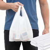 AmazingSpark 200 Pack Small Plastic Shopping Bags with Handles, 12 x 8 x 4, Reusable Heavy Duty T-shirt Bags Bulk with Han