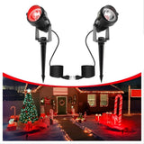 LOHAS Red Spotlight Outdoor, Christmas Red LED Spot Lights for Yard, Auto On/Off 5W 120V Landscape Lighting for House, Holiday, 