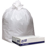 Genuine Joe 3339W Trash Can Liners, HvyDty, 0.9mil, 33Inch x39Inch , 100BG/CT, White