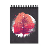 Vprint Tree Nature Spiral Wiro Unruled Blank Pages Notebook Diary Journal Drawing Book Black Paper A4 (Size 8X11)