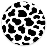 Mouse Pad, Cow Print Customized Premium-Textured Round Mouse Pad, Washable Mousepads with Non-Slip Rubber Base Computer Mouse Pa
