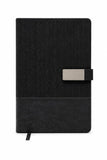 Urban Box Premium Executive Notebook Diary, Black, A5, Hardcover With Metal Clasp Closure