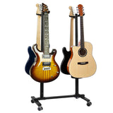 UPELLA 4-Holder Guitar Stand - Universal Wheel Design, Heavy Duty, Adjustable, Folding Multi Floor Stands for Acoustic, Electric