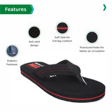 Ortho Joy Men'S Comfortable Medicare Extra Soft Doctor Ortho Slippers (Black 6 Uk),Black,6,B09Q11Z4XZ