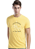 Adro Die With Memories Not With Dreams Mens Printed T-Shirt (S, Light Yellow)