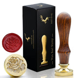 Flower Wax Seal Stamp, Rose Sealing Wax Stamp for Wedding Party Invitations Envelopes Gift Packing