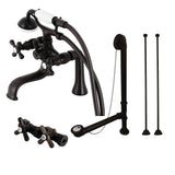 Kingston Brass CCK228ORB Vintage Clawfoot Tub Faucet Package, 9 x 8.13 x 29.13, Oil Rubbed Bronze