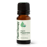 Plant Therapy Organic Peppermint Essential Oil 100% Pure, USDA Certified Organic, Undiluted, Natural Aromatherapy, for Diffuser,