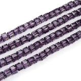 200pcs Czech Faceted Cube Crystal Glass Beads Spacer 8mm (0.3 Inch) Amethyst