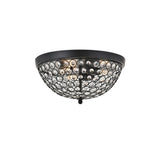 Living District Indoor Modern Home Decor Bright Taye 3 Light Matte Black Flush Mount