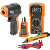 Klein Tools 80067 Electrical Test Kit with IR Digital Thermometer, Multimeter, Non-Contact Voltage Tester Pen and Receptacle Tes